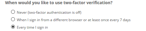 Sign up to backblaze - 2-factor authentication