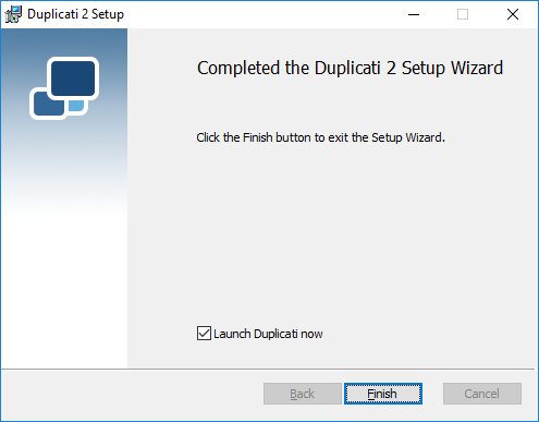 Duplicati Windows Install