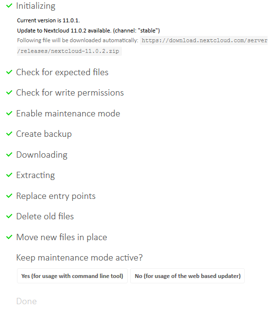 exit maintenance mode