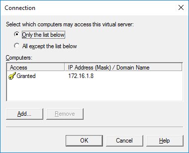 SMTP Virtual Server - Connections